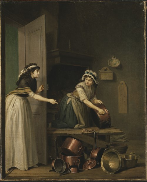 A Woman Furbishing Copper Pans, , Pehr Hilleström