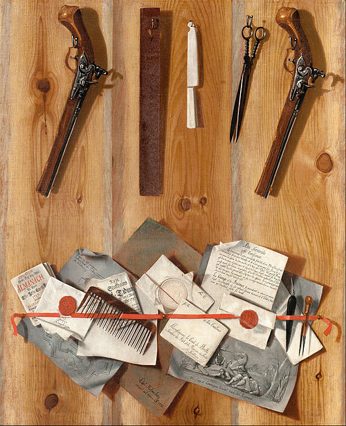 Trompe l'oeil, 1737, Carl Hofverberg