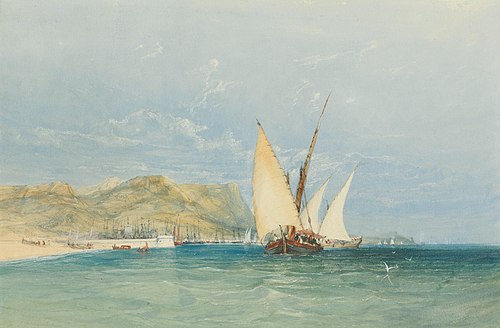 Coast Scene with Sailing Boats, , James Holland