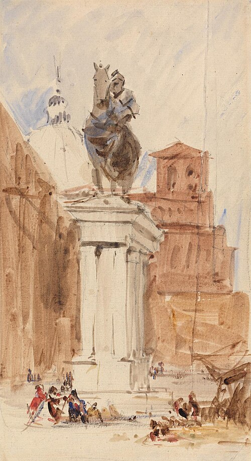 The Colleoni Statue, Venice, 1845, James Holland