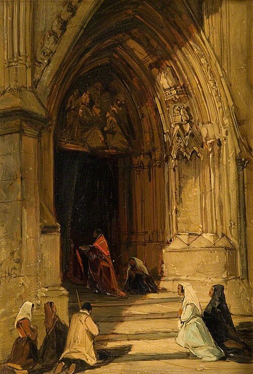 North Door, Notre Dame, Paris, 1845, James Holland