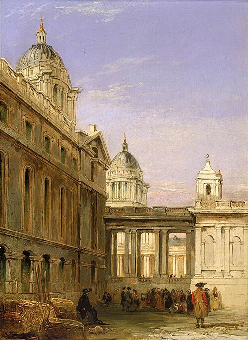 The King William Quadrangle, Greenwich Hospital, 1850, James Holland