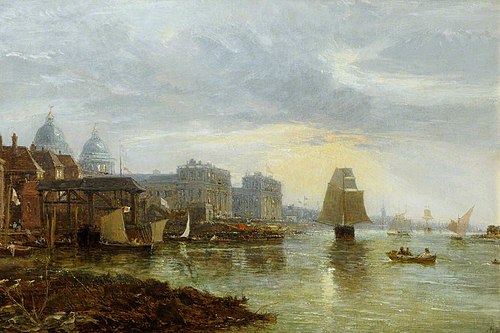 Greenwich Hospital from the east, 1854, James Holland