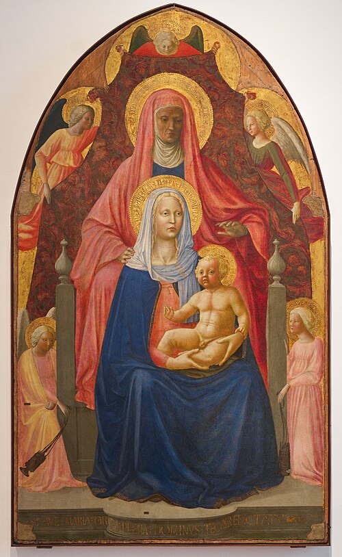 Virgin and Child with Saint Anne, 1424, Masaccio