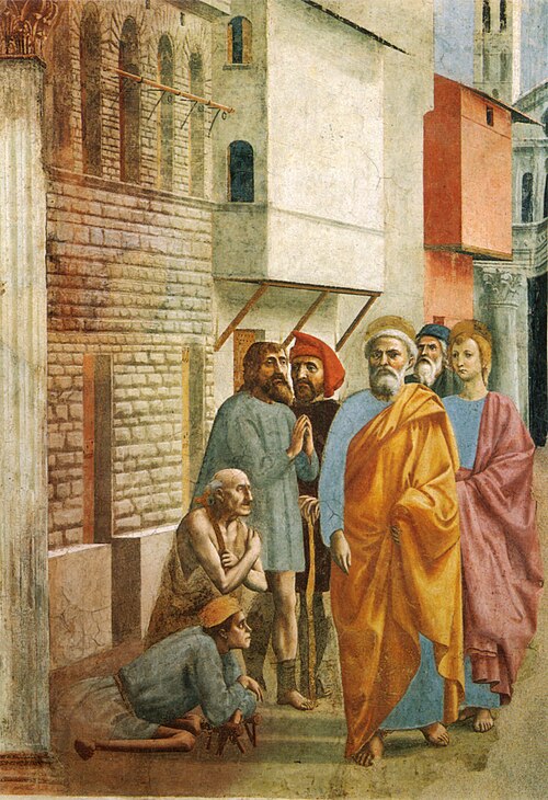 St. Peter Healing the Sick with His Shadow, 1425, Masaccio
