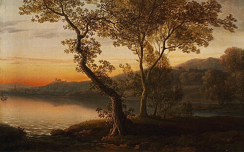 A late evening after sunset. Twilight, 1780, Jens Juel