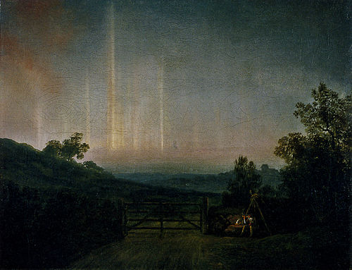Paysage avec aurore boréale, 1790, Jens Juel