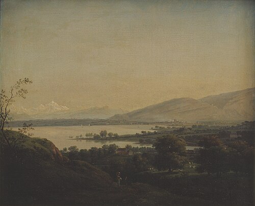 A View Across Lake Leman Towards Mont Blanc and Geneva, 1779, Jens Juel