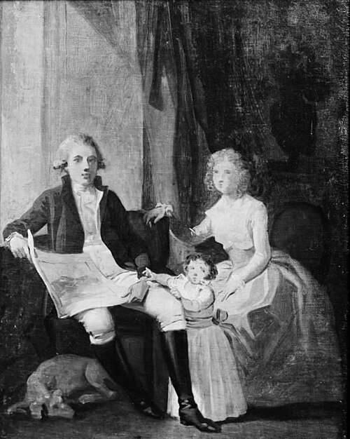 Peder Anker med hustru og datter, 1792, Jens Juel