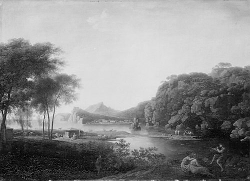 Arcadian Landscape. Motif from Baia in Italy, 1791, Jens Juel