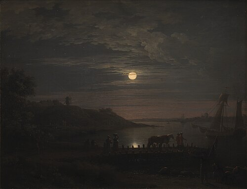 Paysage nocturne. Au clair de lune, 1787, Jens Juel