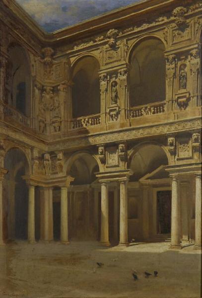 Cortile di Palazzo Marino, 1882, Enrico Crespi