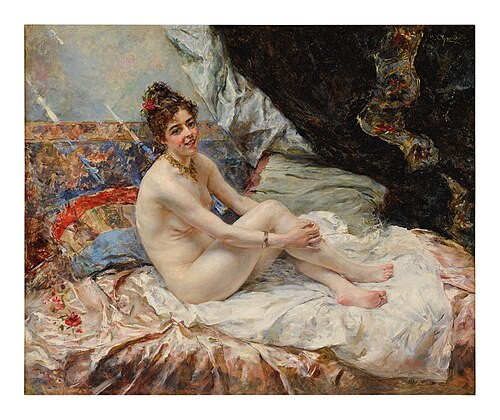 Nude in a Light-filled Boudoir, , Eduardo León Garrido