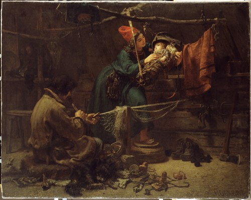 Inside a Laplander's Tent, 1857, Johan Fredrik Höckert
