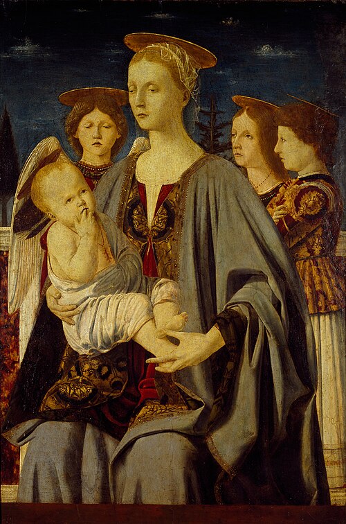 The Virgin and Child and Three Angels, 1470, Piero della Francesca