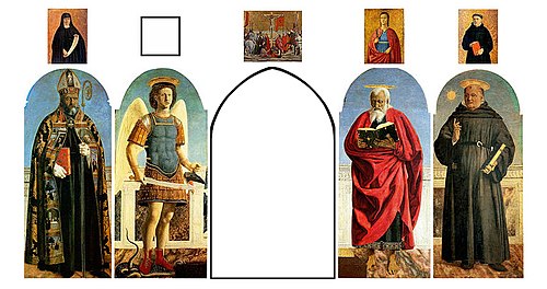Polyptych of Saint Augustine, 1454, Piero della Francesca