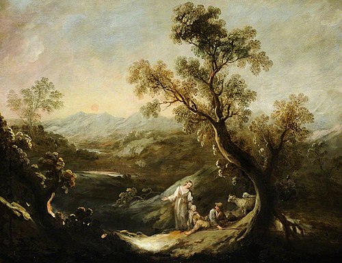 An Extensive Mountain Landscape with Figures and Sheep, 1635, Ignacio de Iriarte
