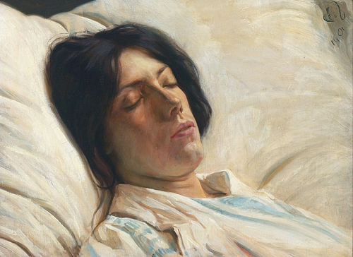 Sleeping Italian woman., 1901, Valdemar Henrik Nicolai Irminger