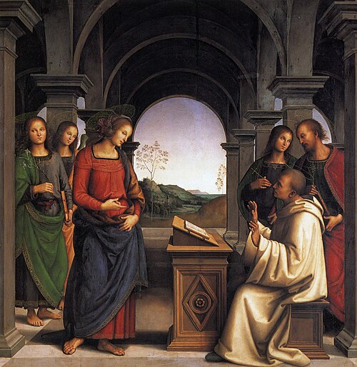 L'Apparition de la Vierge à saint Bernard, 1488, Le Pérugin