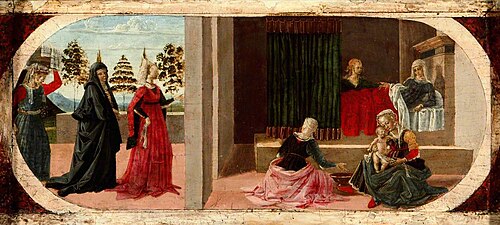 The Birth of the Virgin, , Le Pérugin
