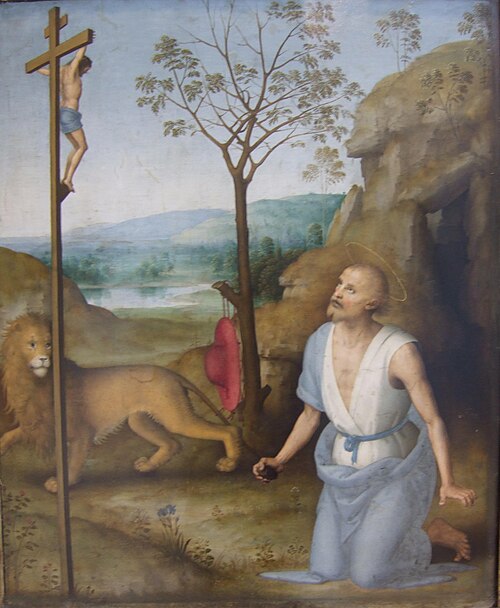 Saint Jérôme dans le désert, 1500, Le Pérugin