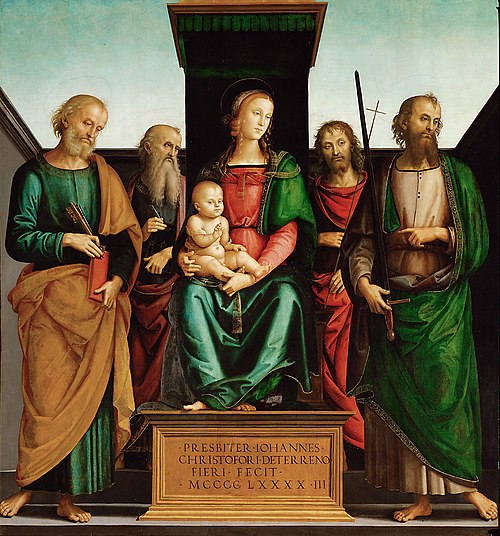 Mary with Child and Four Saints, 1493, Le Pérugin