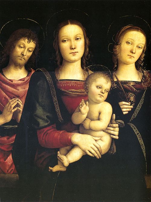 La Vierge à l'Enfant entre les saints Jean-Baptiste et Catherine d'Alexandrie, 1495, Le Pérugin