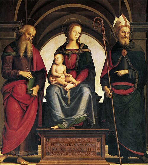 La Vierge à l'Enfant entre les saints Jean et Augustin, 1494, Le Pérugin