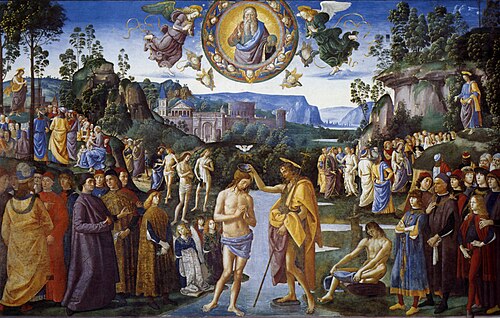 Le Baptême du Christ, 1482, Le Pérugin