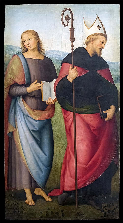 Saint Jean l'Évangéliste et Saint Augustin, 1502, Le Pérugin