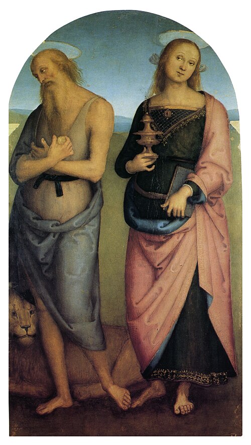 St Jerome and St Mary Magdelen, 1513, Pietro Perugino