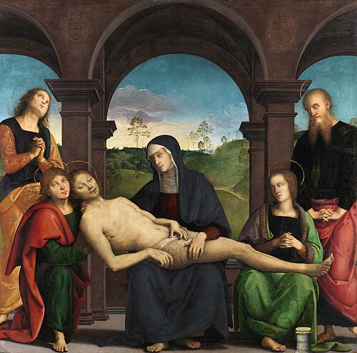 The Lamentation over the Dead Christ, 1495, Le Pérugin