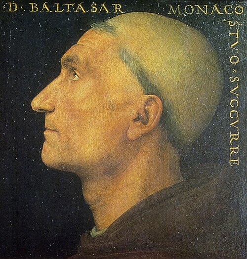 Portrait du moine Baldassarre, 1500, Le Pérugin