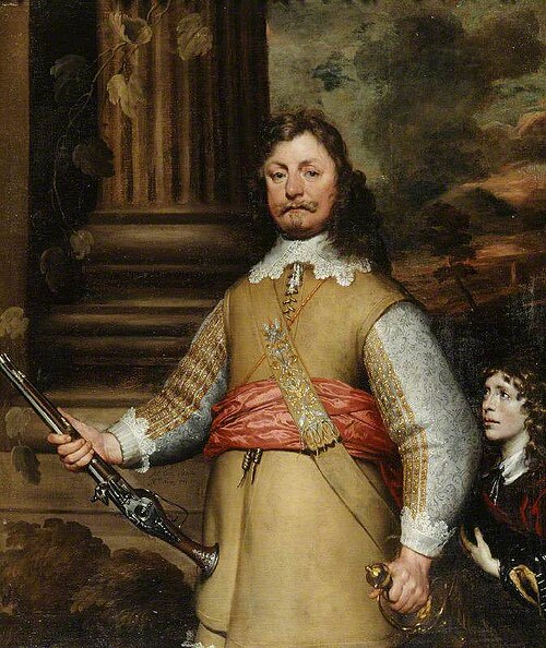 An Unknown Officer  with a Page, possibly Sir Thomas Dallison (1591/2-1645), aged 50, 1642, William Dobson