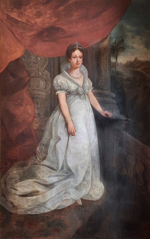 Portrait of Maria Leopoldina of Austria, 1860, Luis Schlappriz