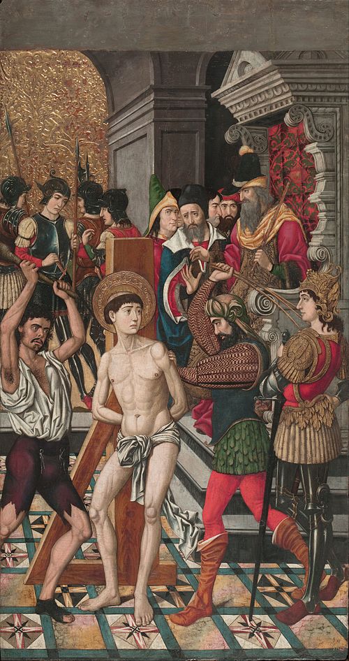 Flagellation of Saint Vincent, 1550, Maestro di Castelsardo