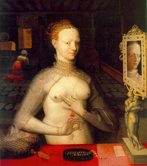 Portrait d'une dame, 1590, École de Fontainebleau