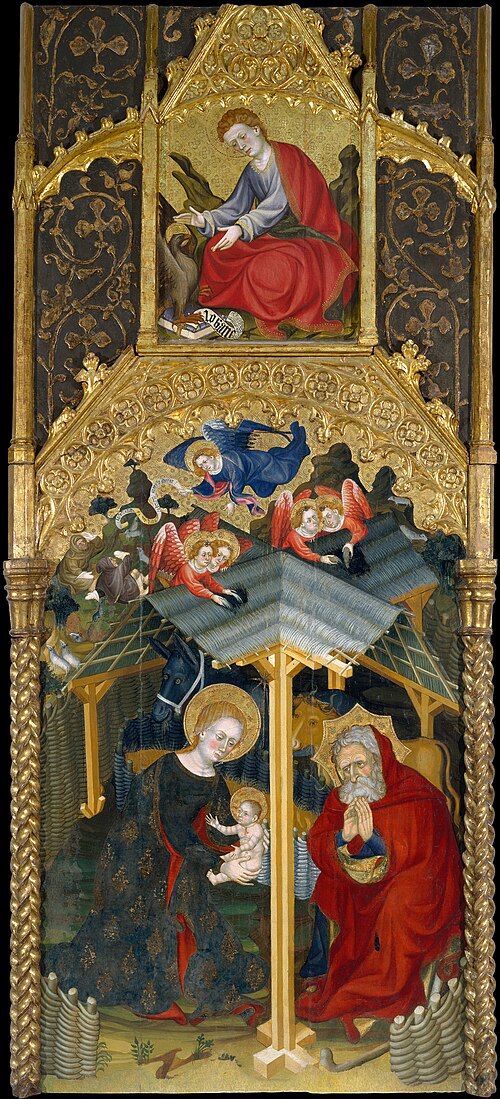 Nativity and Saint John the Evangelist, 1450, Guerau Gener