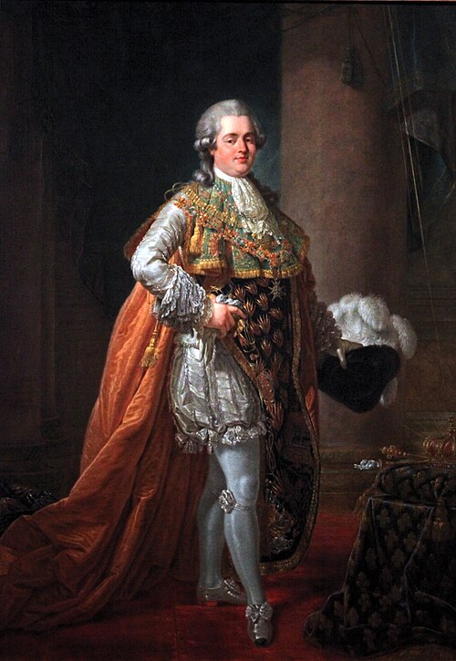 Portrait de Monsieur, Comte de Provence en costume de chevalier de l'Ordre du Saint-Esprit, 1788, Antoine-François Callet