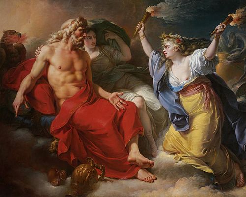Ceres Begging for Jupiter's Thunderbolt after the Kidnapping of Her Daughter Proserpine, 1777, Antoine-François Callet