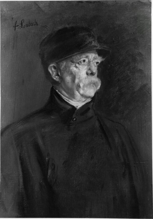 Porträt Bismarcks mit Mütze, 1877, Franz von Lenbach