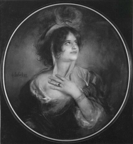 Bildnis einer jungen Frau im Oval, 1898, Franz von Lenbach