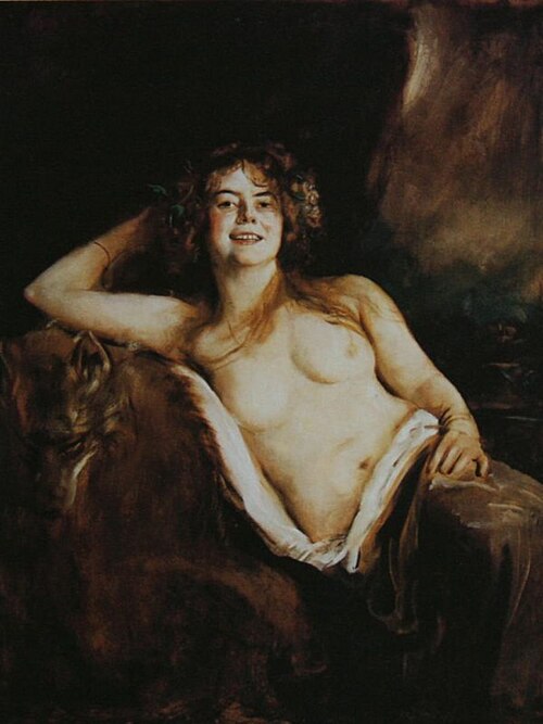 Bacchantin, 1877, Franz von Lenbach