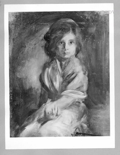 Dark - haired girl, 1861, Franz von Lenbach