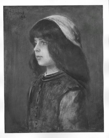 Portrait of a dark-haired girl, 1898, Franz von Lenbach