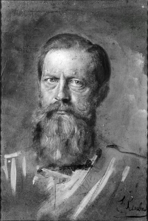 Porträt Kaiser Friedrichs III., 1861, Franz von Lenbach