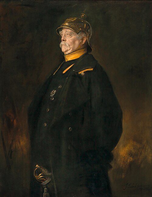 Portrait of Prince Otto von Bismarck (1815-1898) in the Uniform of His Halberstadt Cuirassier Regime, 1892, Franz von Lenbach