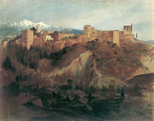 The Alhambra in Granada, 1868, Franz von Lenbach