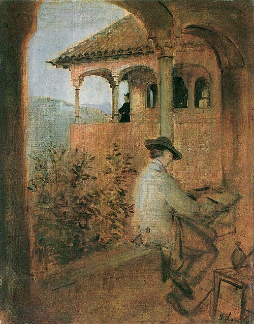 Tocador de la Reina on the Alhambra in Granada, 1868, Franz von Lenbach