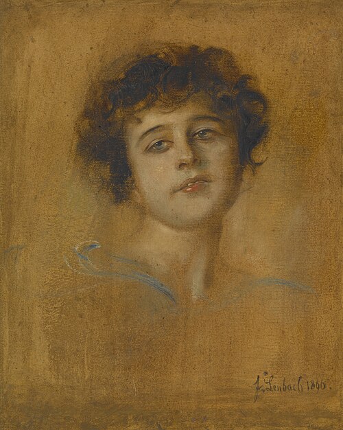 Portrait of a Young Woman, 1876, Franz von Lenbach